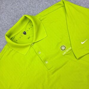 Nike Golf Polo Shirt Men's Size X-Large Lime Green Activewear w/ Nike Swoosh